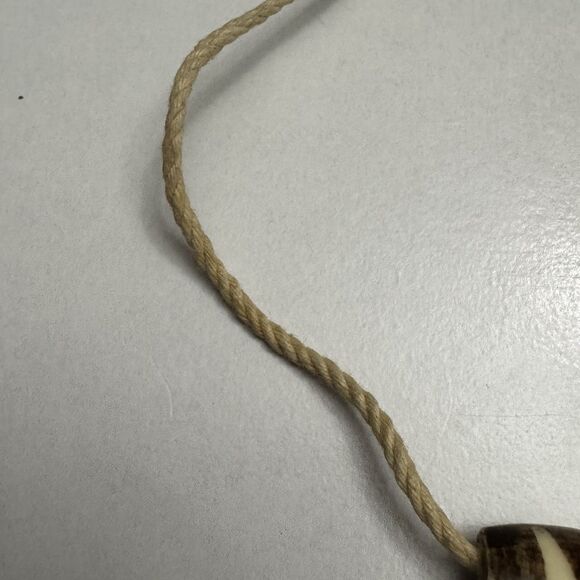 Batik Bone Star Pendant on Hemp Cord – 14 Inch Boho Choker necklace - Picture 6 of 8